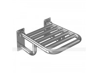 Сиденье откидное для душа, с упорами в стену, нержавеющая сталь