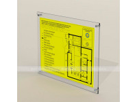 Тактильная мнемосхема с интегрированной системой вызова помощи и прямым креплением 550x690 (комплект) Ч/б ПВХ 3мм